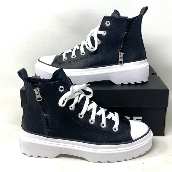 Converse Chuck Taylor Lugged Lift Platform Leather Casual Shoe Kid Women A05540C - Picture 2 of 10